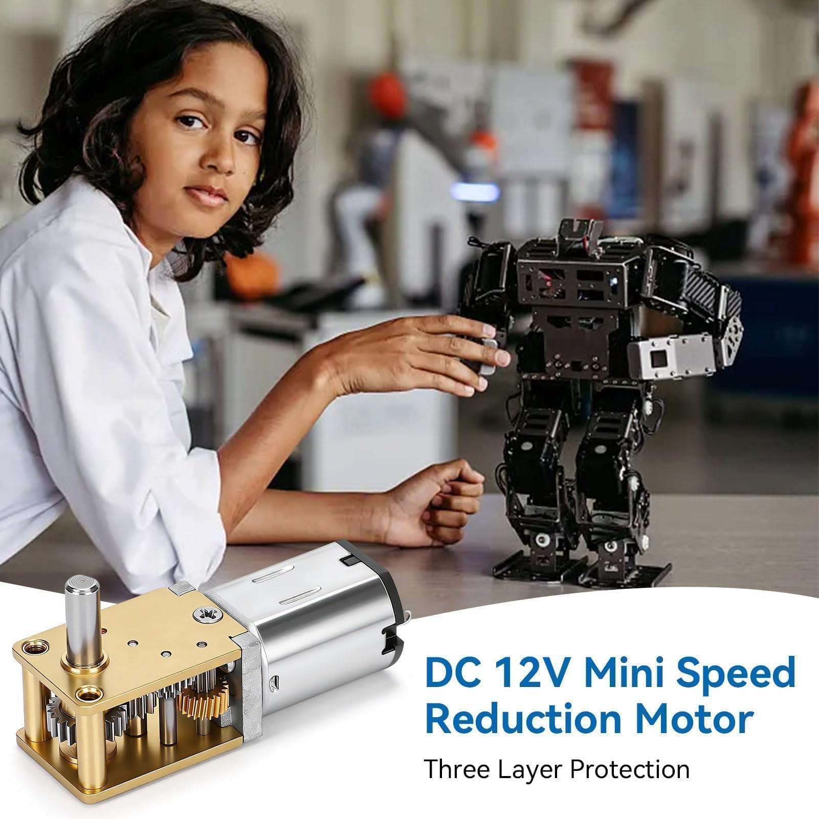 JGY N20 mini silnik z redukcją prędkości, 12 V, napęd z metalową przekładnią, mikroprzekładnia CW/CCW, silnik przekładniowy DC, silnik redukcyjny, ciche silniki elektryczne (DC 12 V 27 obr./min)