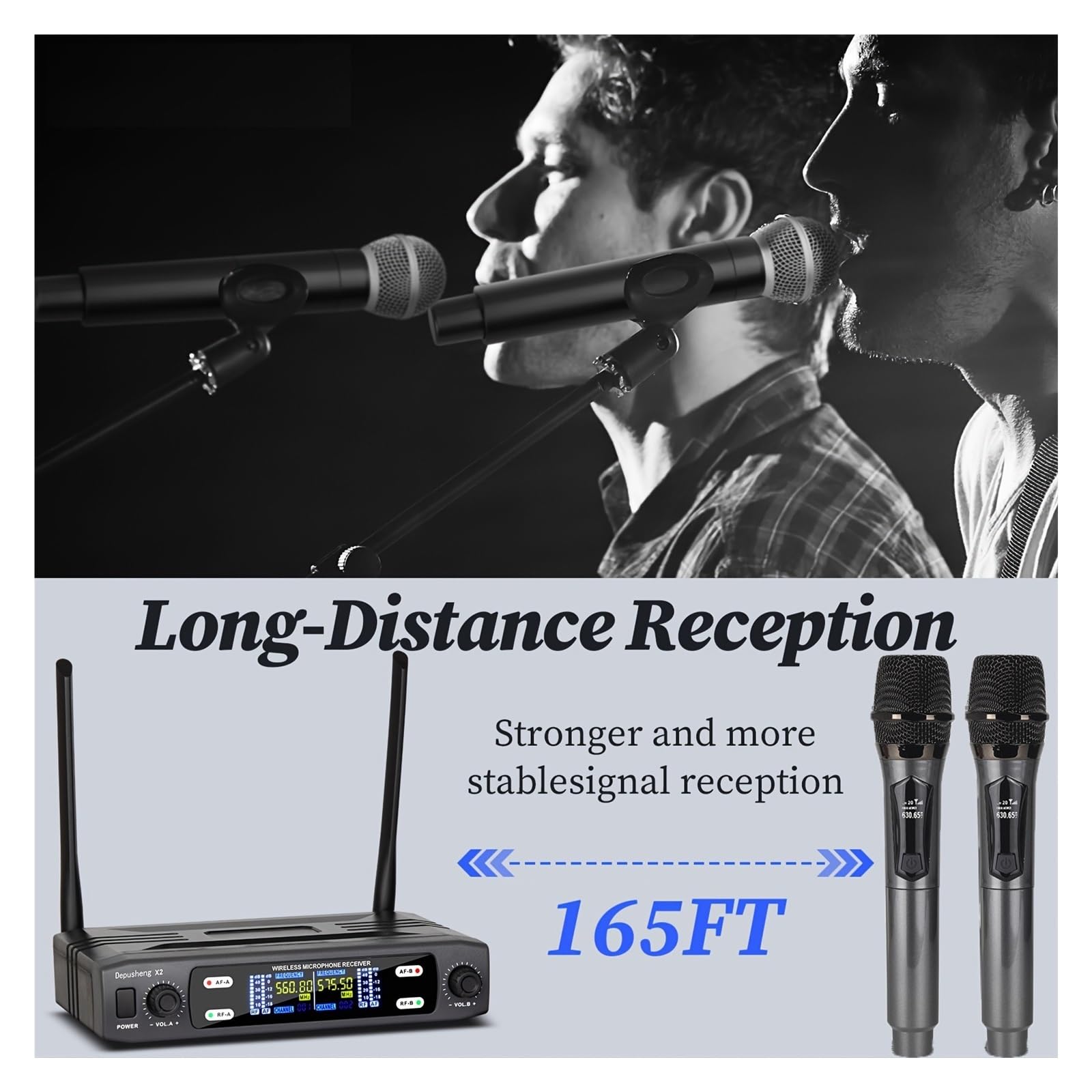 Microfonico Wireless A 2 Canali Dispositivi Karaoke Ad Alta Definizione For Feste In Casa Matrimoni Chiese - Amplificazione Audio Riproduzione Chiara Del Suono