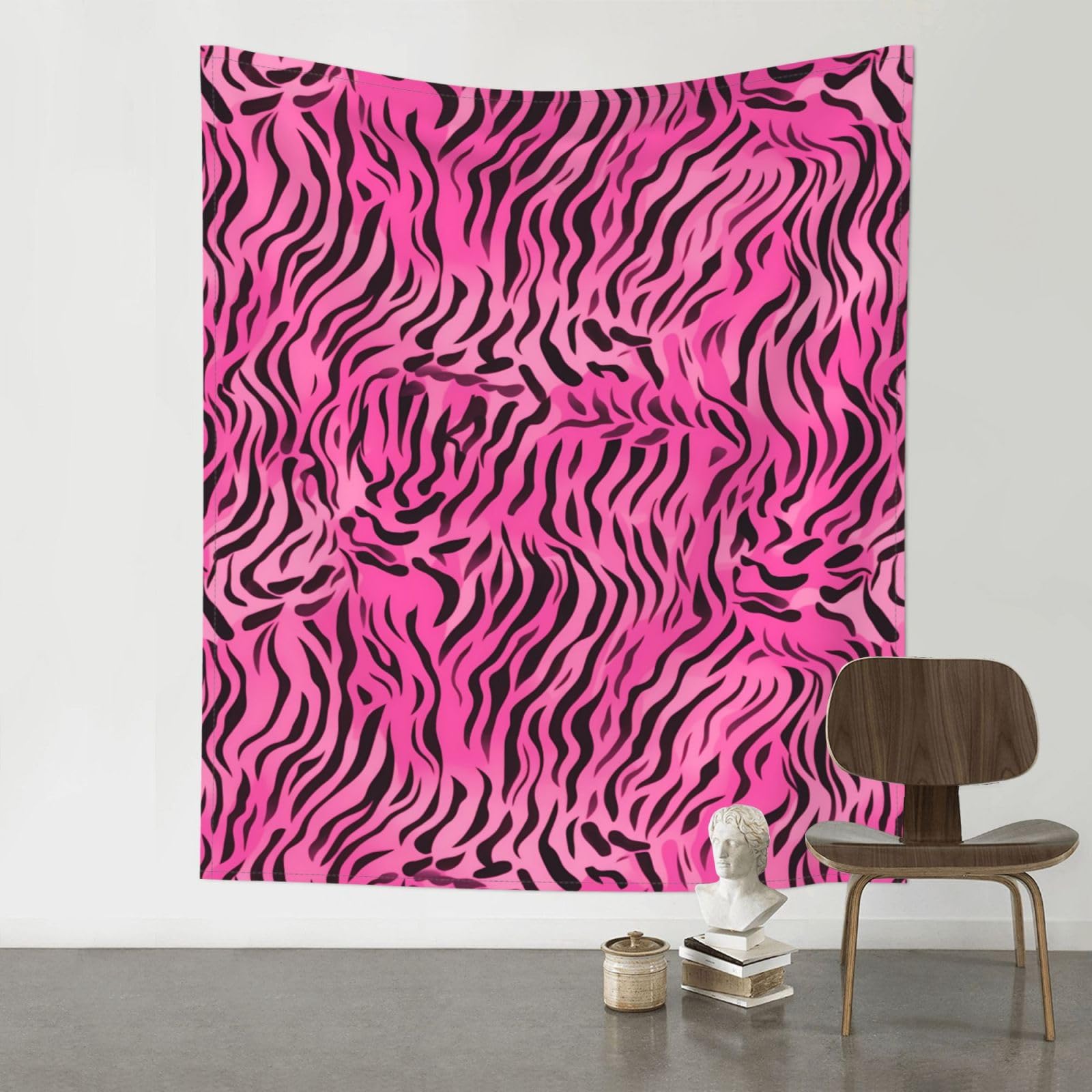 WHJSHOP zebra tiger leopard pink Prints Original Wall Tapestry 60x51in – Boho Throw Blanket for Dorm Decor, Beach Picnic, & Bedroom Layering