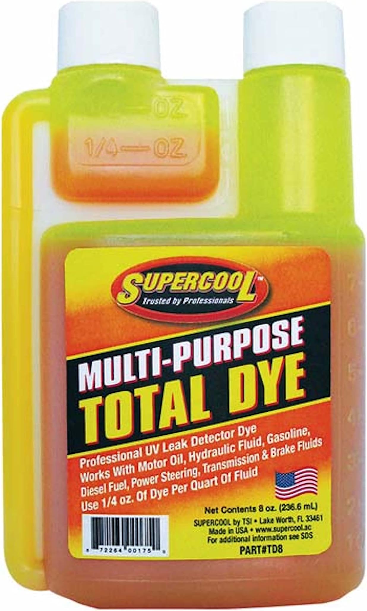 TSI Supercool TD8 Total Dye, 8 oz (Self Measure Bottle)