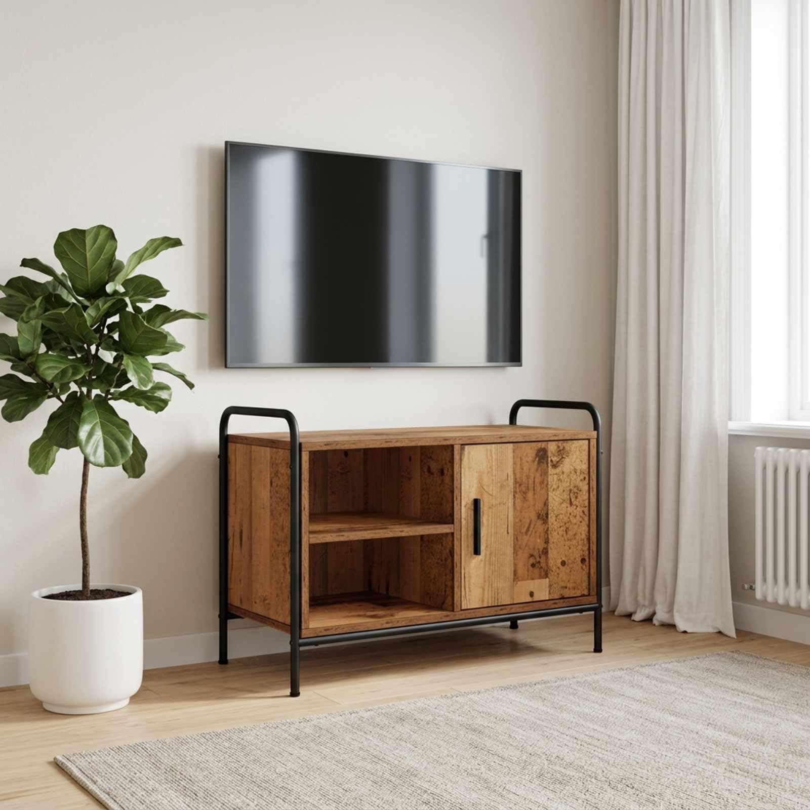 vidaXL Szafka pod telewizor 133 x 33 x 50 cm Stare drewno