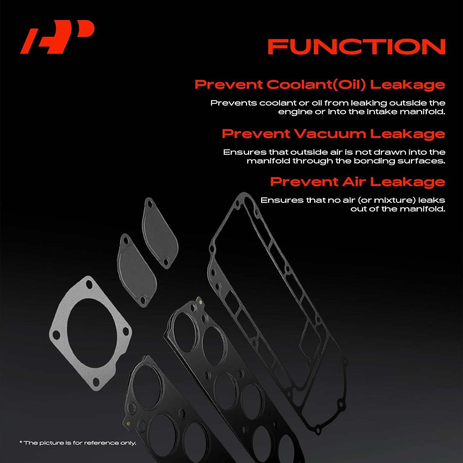 A-Premium Upper Fuel Injection Plenum Gasket Set Compatible with Saturn Vue 2004 2005 2006 2007, 3.5L