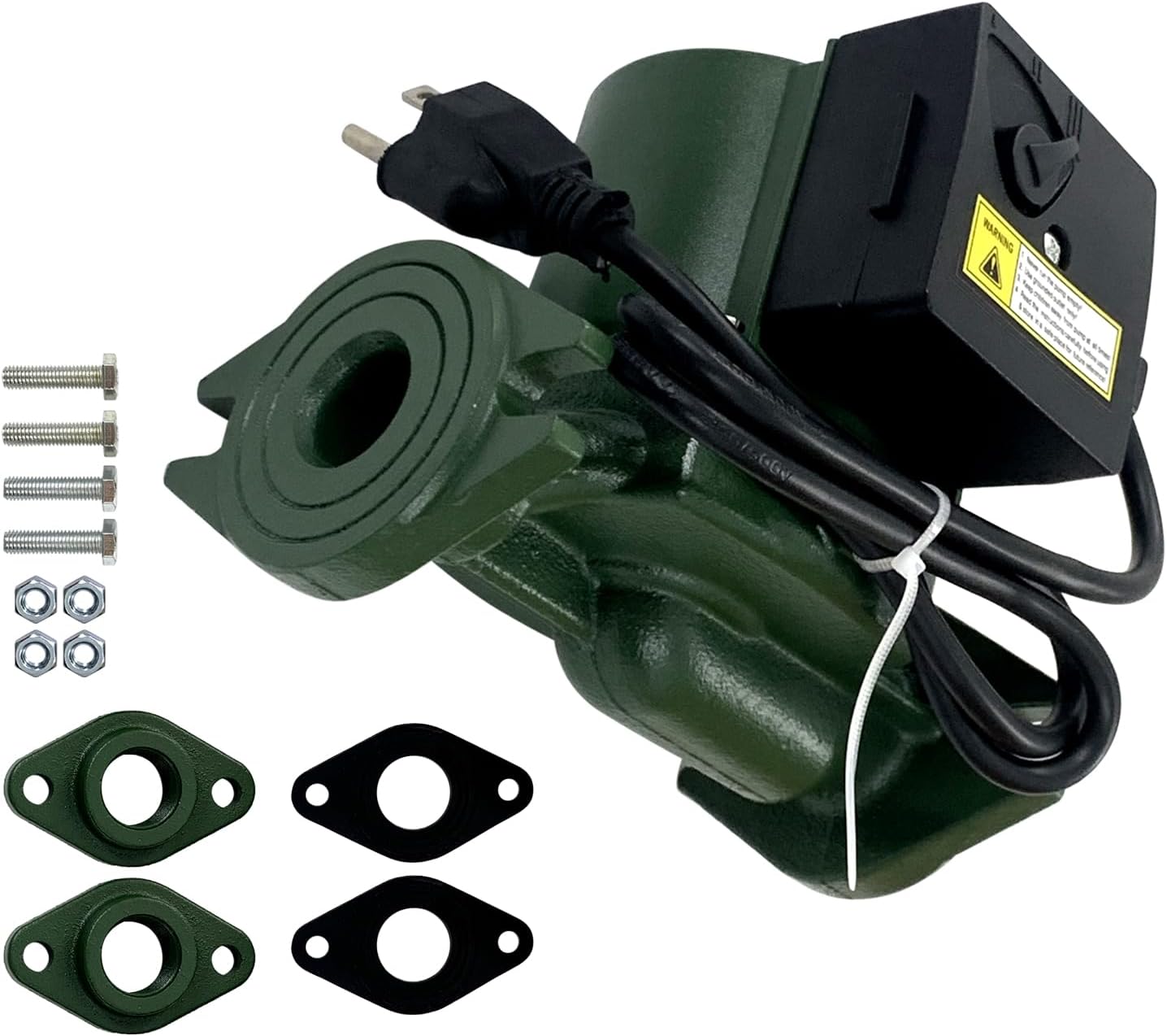 007-F5-7IFC 115V 1/25HP 0.84A 60HZ Cast Iron 3 Speed Hot Water Circulator Pump Compatible with Taco for Hydronic Heating Replace 007-F5-7I FC Green