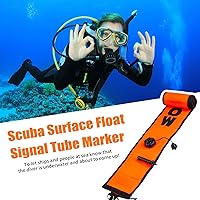 Vista 4 de Boya marcador de superficie SMB, tubo de señal de buceo inflable de alta visibilidad con tira reflectante, superficie de salchicha de seguridad