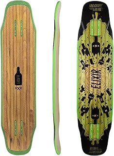 Longboard Skateboard, Freestyle Cruiser, Waterproof and Wood Construction, Cruise Skateboard and Longboard Decks, Lightweight Build (Elixir Deck Only)