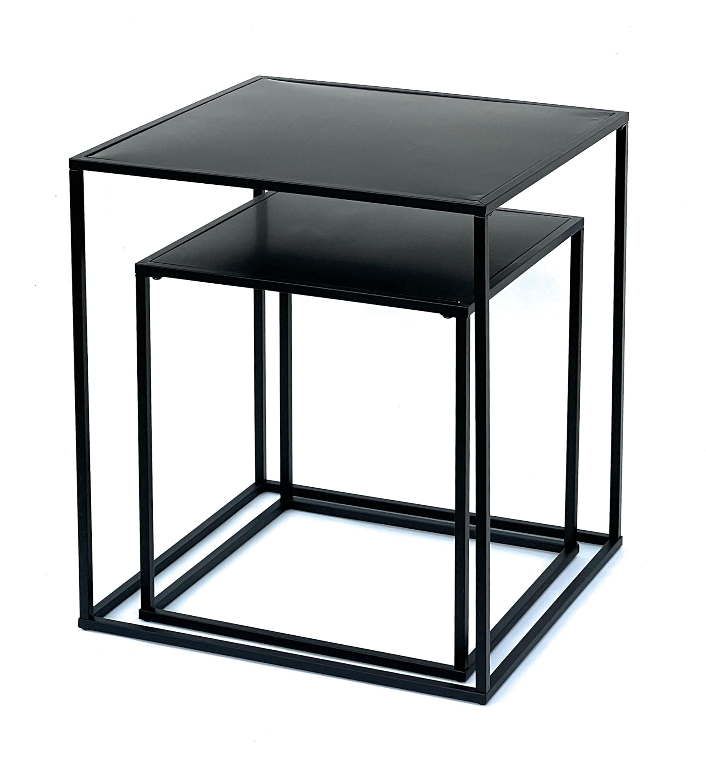 DanDiBo 96252 - Set di 2 tavolini da salotto in metallo, 52 cm e 42 cm
