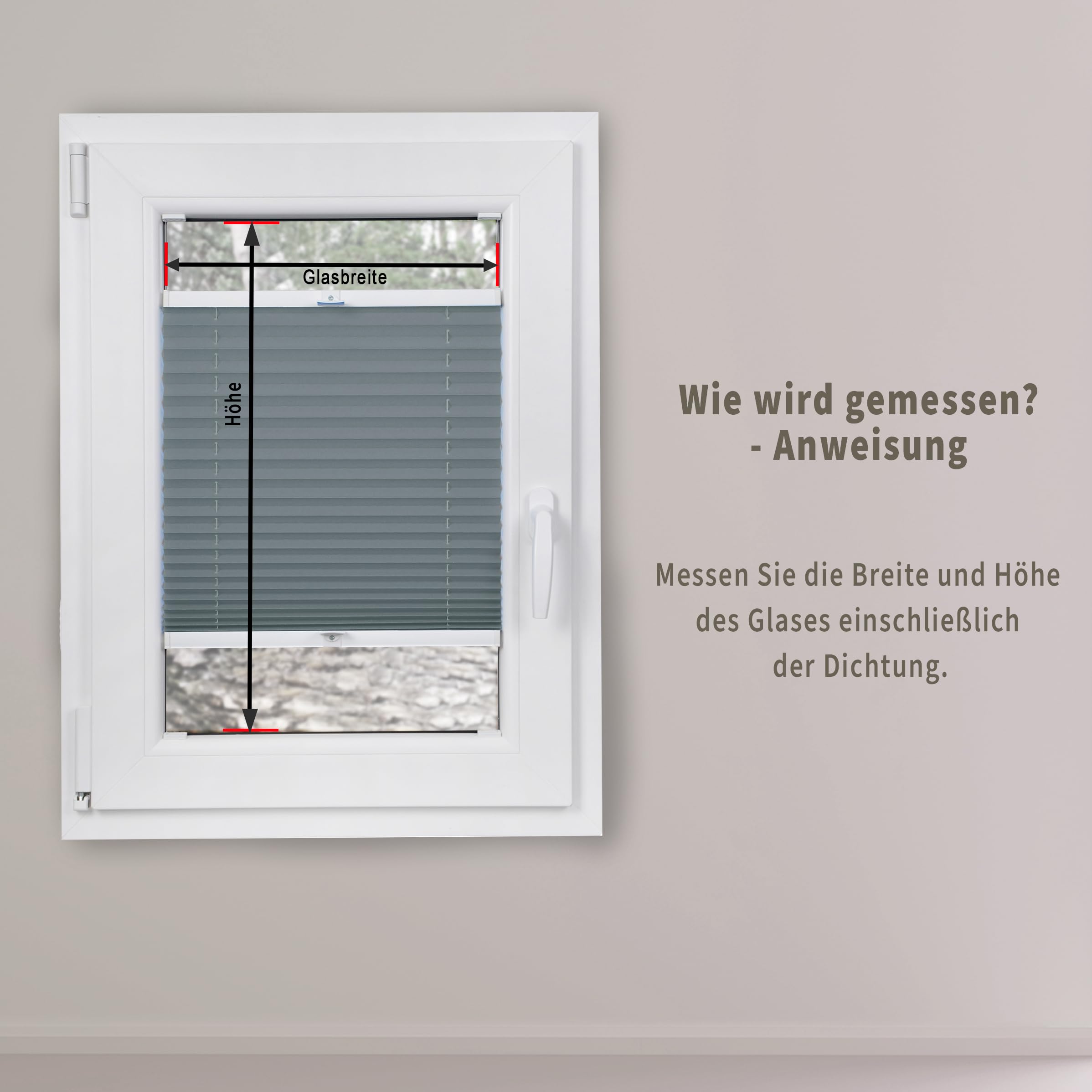 Plissee Thermorollo Faltrollo nach Maß Breite 120-160 cm Höhe 120-219 cm 24 Farben Rollo für Fenster und Tür mit Bohren Fensterjalousien guter Sichtschutz und Sonnenschutz mit Farbmuster