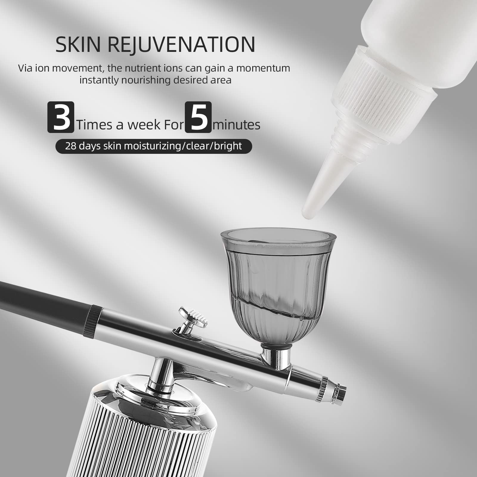 Kit aérographe sans Fil Rechargeable Portable avec compresseur pour Peinture Maquillage