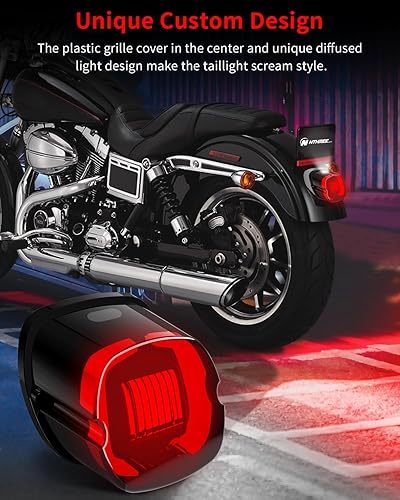 Miniatura 2 de NTHREEAUTO Luz trasera de freno estroboscópica LED ahumada, compatible con Harley Dyna Road King Electra Glide Sportster Heritage Softail Fatboy