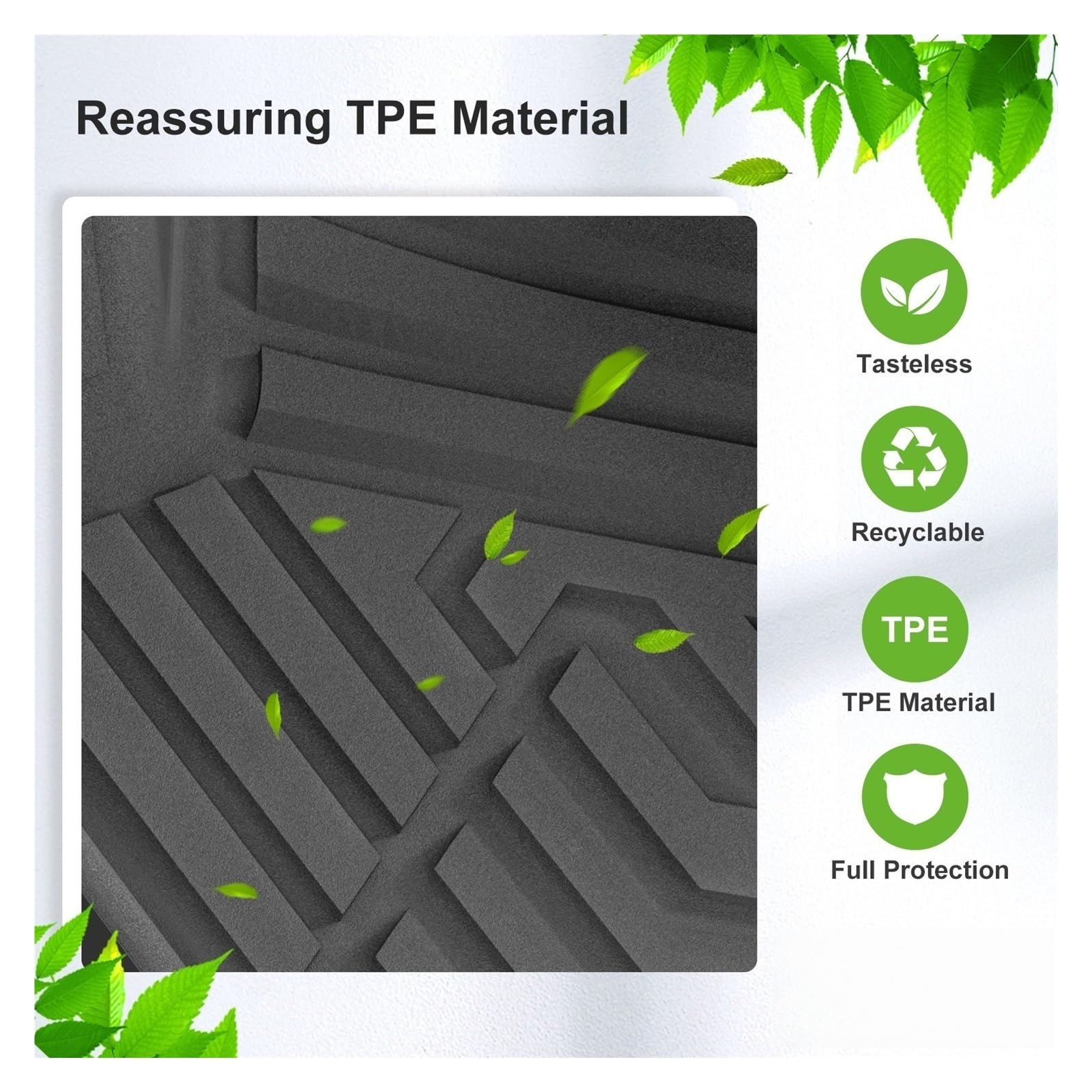 Für Xpeng G6 2023–2025 Auto-Fußmatten | Hinten für Sitzlehne für Schutzpolster Cargo Liner Kofferraumpolster TPE Auto-Fußmatten(Floor mats LHD 3pcs)