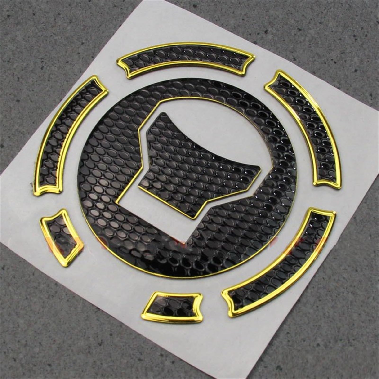 Motorcycle Gas Fuel Cap Pad Decals Stickers for CB650F CBR650F VFR800X VFR800 CBR500R CB500X CB500F MN4 CB150R Carbon-Look(Gold)