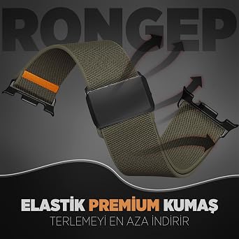 Rongep [Stretch Loop] Samsung Galaxy Watch 9/8 44mm/40mm/Classic 46mm ile Uyumlu Kordon Manyetik Tokalı Samsung Watch 9 44mm Kordonu Terletmeyen Elastik Kumaşlı Galaxy Watch 9 Kordon