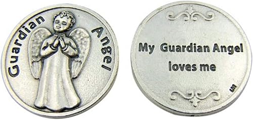 Miniatura 2 de Religiosa Regalo Querubín Bebé Ángel inchmy Guardian Angel Loves Me pulgadas bolsillo Token
