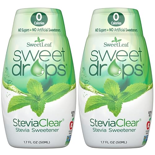 SweetLeaf Sweet Drops - Edulcorante líquido de stevia esteviaclear 17 onzas paquete de 2