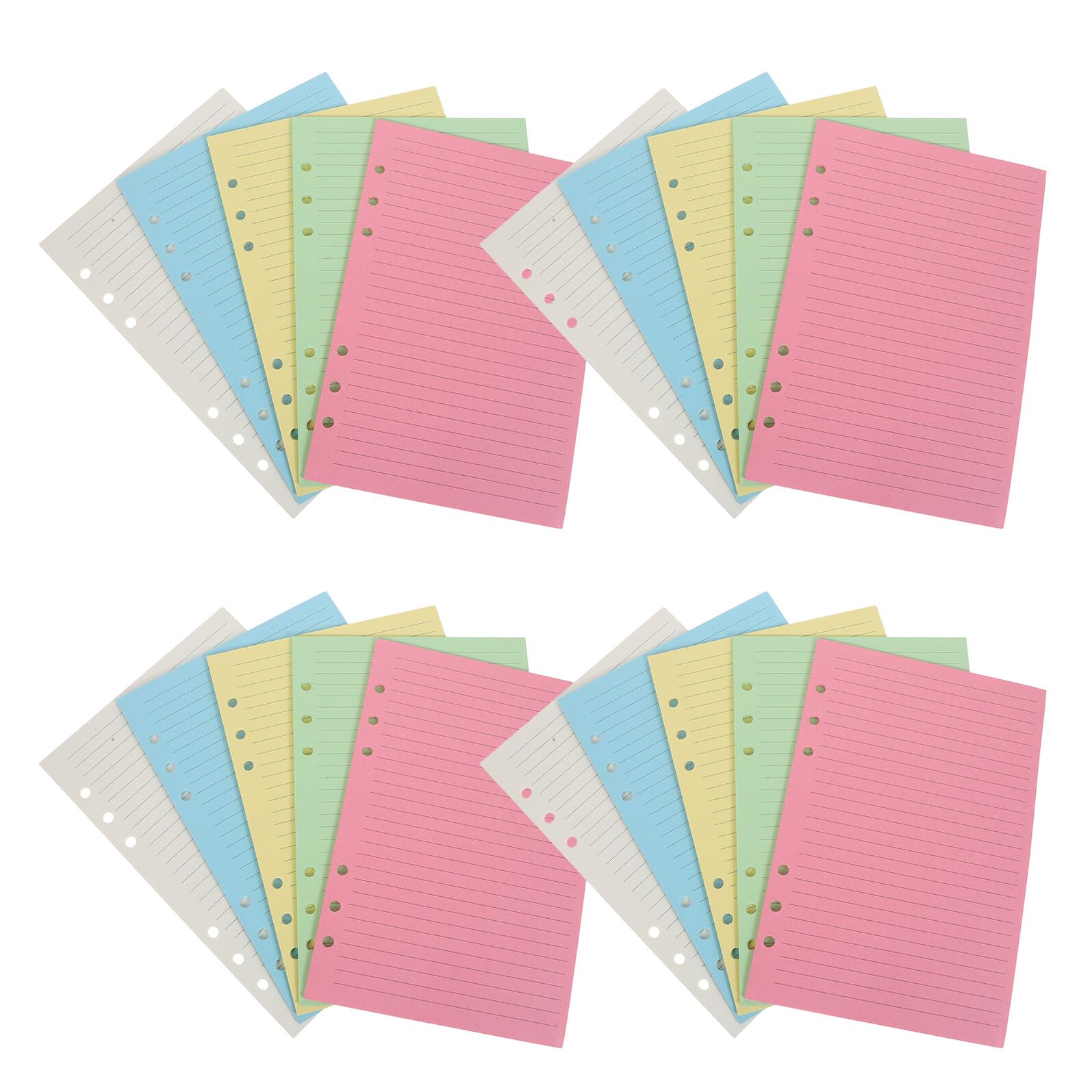Papier À Feuilles Mobiles 4 Feuilles Papier Ligné De Recharge Pour Classeur Pour Petits Cahiers Pour Cahiers