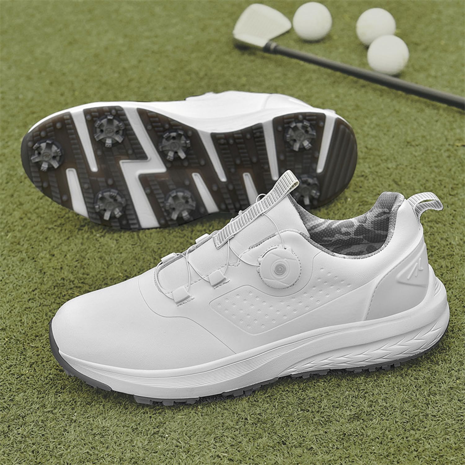 Herren Golfschuhe mit Spikes, wasserdichte Golfschuhe für Herren