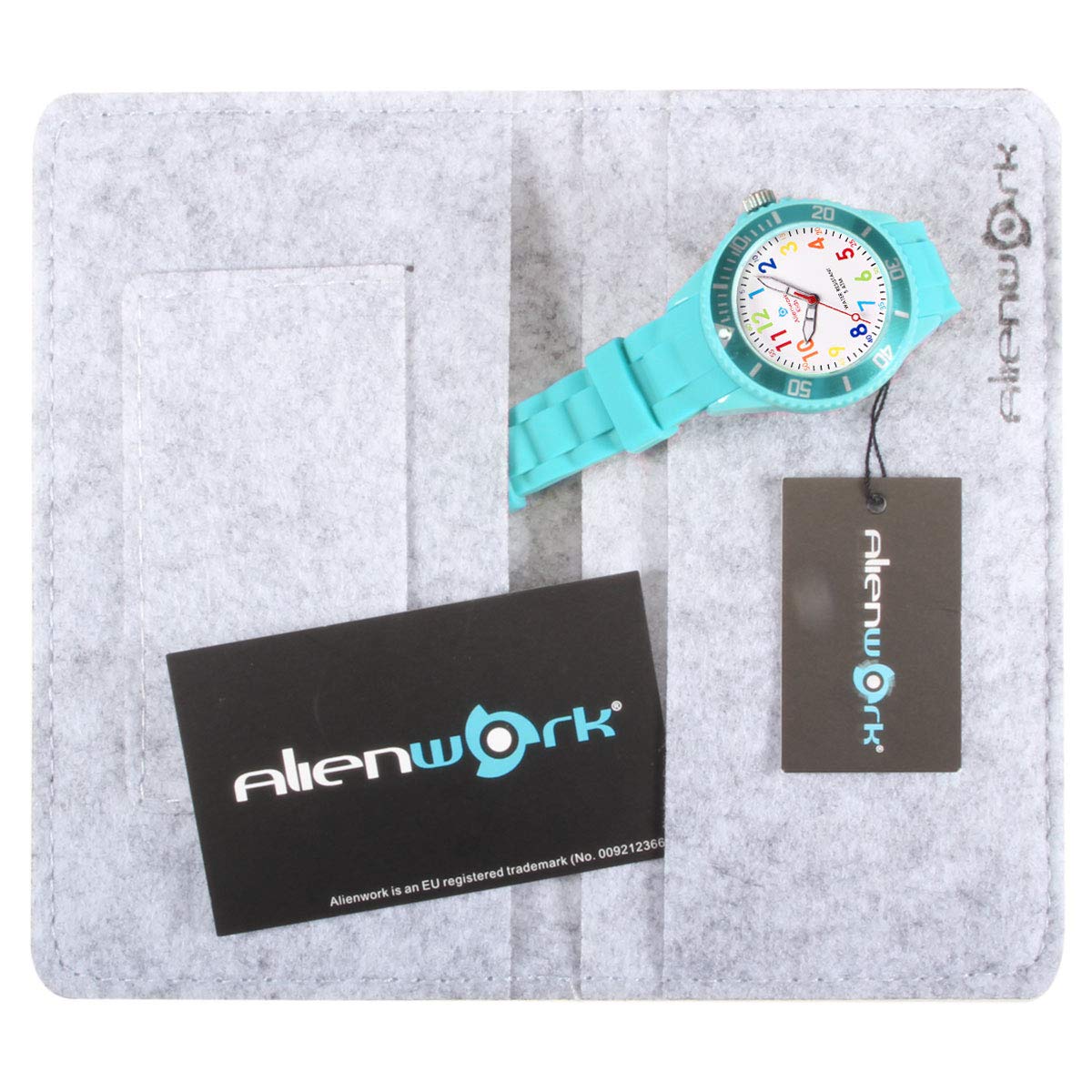Alienwork Kids Reloj de Aprendizaje Infantil Niño Niña Tiempo de Aprender Impermeable 5 ATM