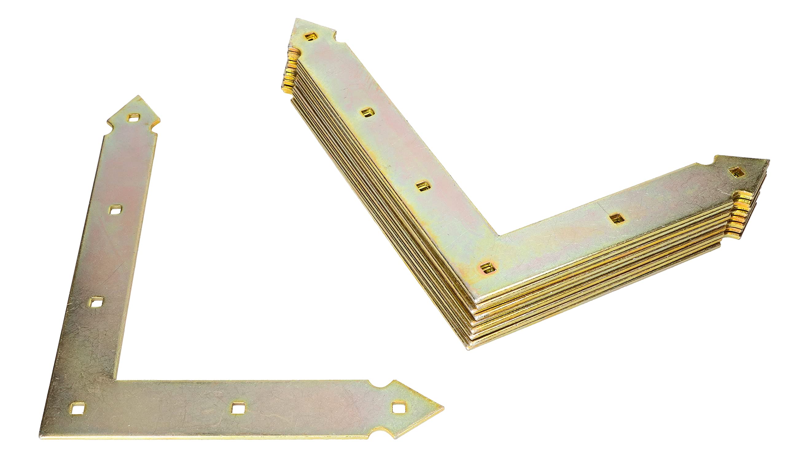 KOTARBAU® 10 x Placas de Esquina, Placas Planas en Forma de L, 270x210 Conector Angular, Conector de Esquina, Placa Perforada, Placas de reparación 90º, Conectores Planos, Pletinas, Soportes de Acero