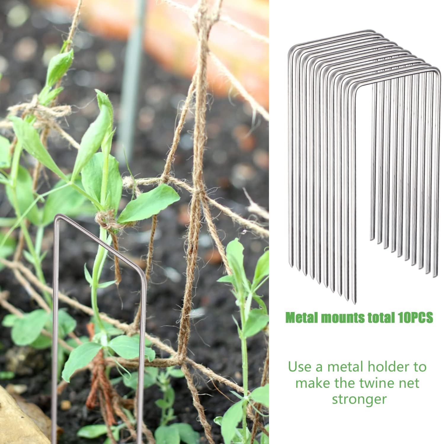 TOSCOS Plant Support Netting for Climbing Garden Jute Netting for Pea