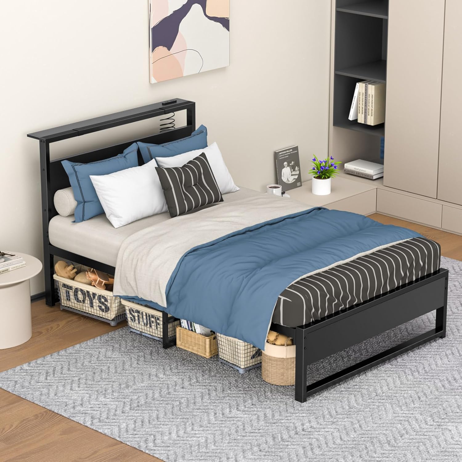 Rebebe パイプベッド シングル ブラック