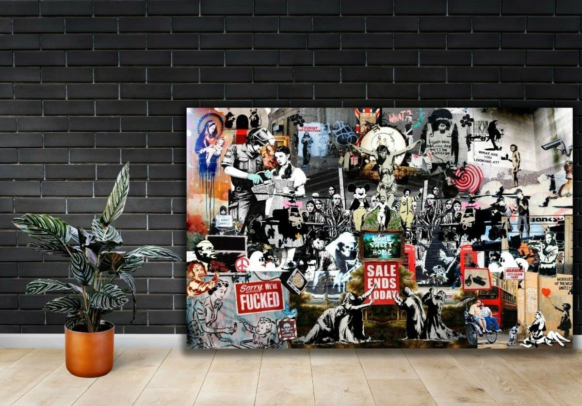 Amazon.co.jp: バンクシー Banksy 高級 キャンバス アート