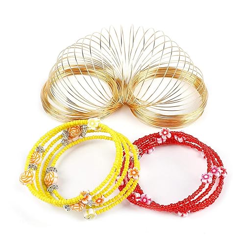 Miniatura 5 de Pulsera de 500 lazos para joyería con cuentas de memoria de alambre de memoria de acero para suministros de fabricación de joyas, creación de arte,