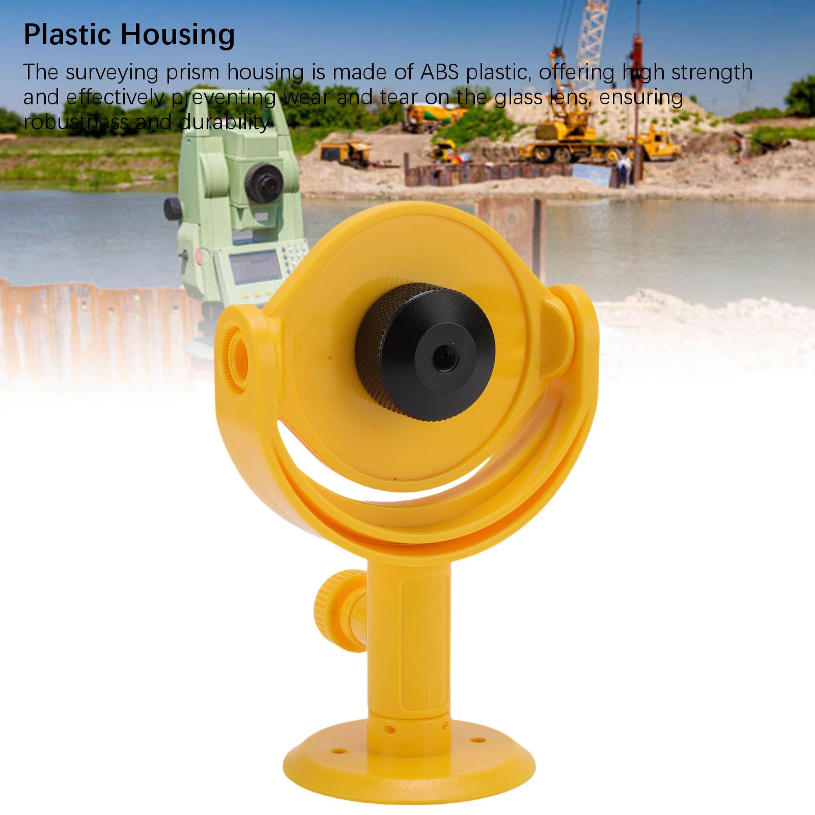 Eujgoov Prisma für Totalstation Neigbar 17 5mm Konstante Mini Vermessungsprisma mit Halterung