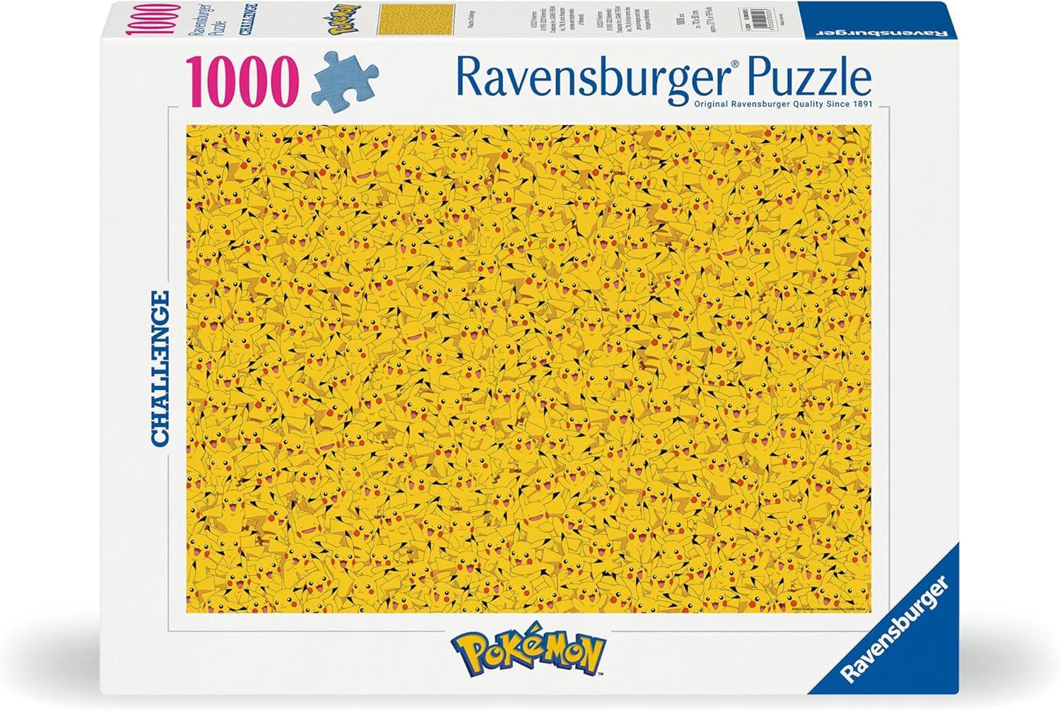 Ravensburger - Puzzle 1000 Pezzi Pikachu Challenge | Puzzle Pokemon Per Adulti E Bambini Con Una Misura Di 70x50 Cm | Regalo Per Adulti E Bambini Da 14 Anni E Più