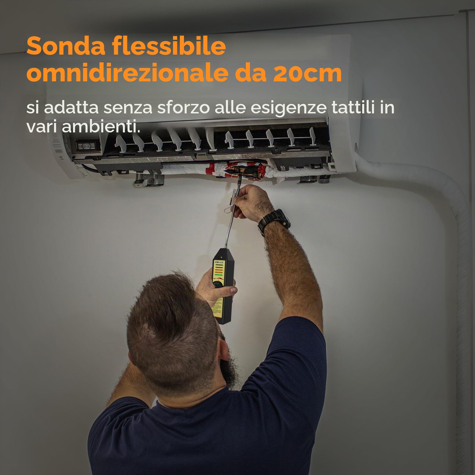 Elitech Rilevatore di Perdite Refrigerante WJL-6000S UV Cercafughe di Gas Halogeno Tester di Freon Strumenti HVAC per Aria Condizionata R22 R34 R410A R134A