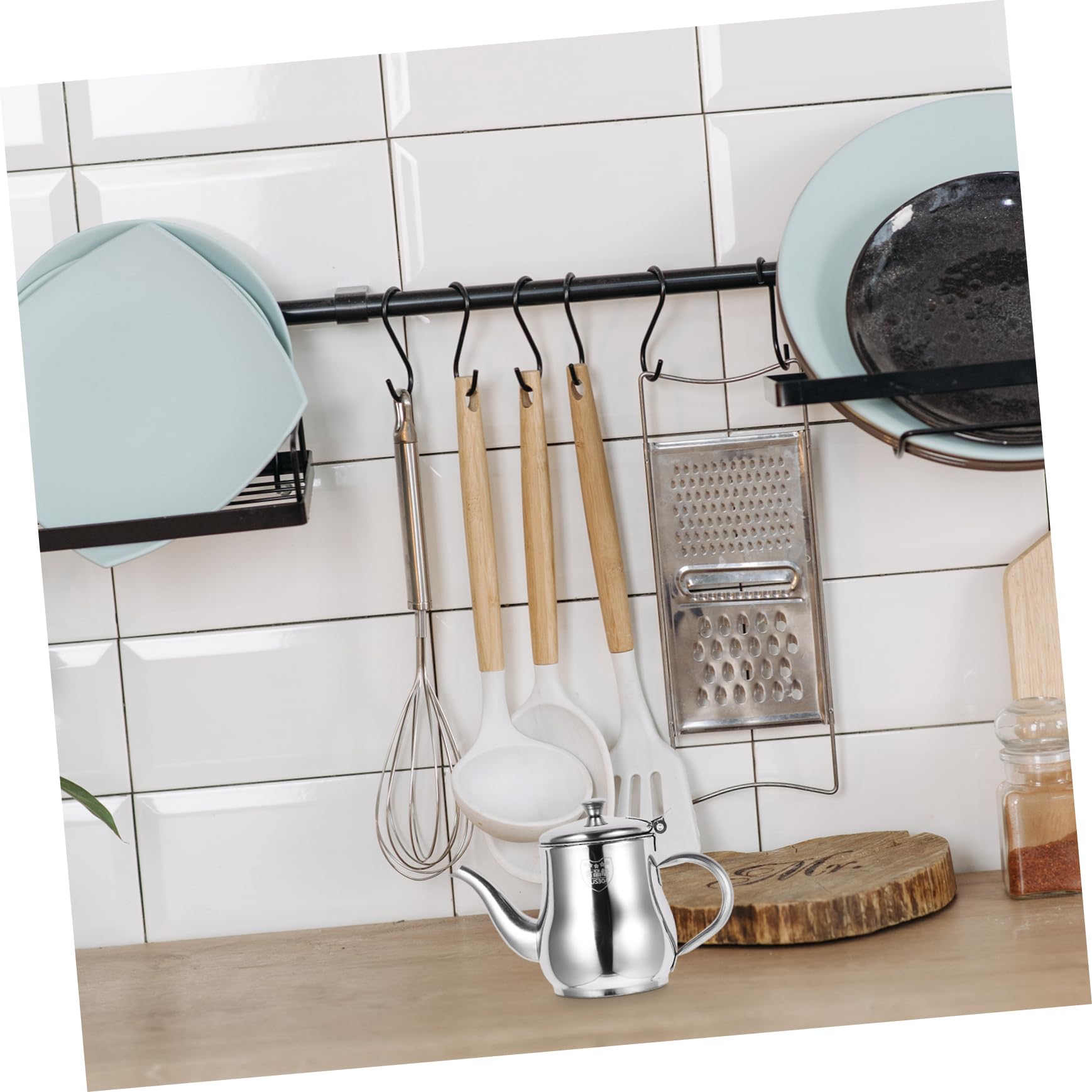 Recipiente Cantidad de Acero Inoxidable Aceite de en para Cocina Reciclar de 13oz Filtro de Malla para Controlar y