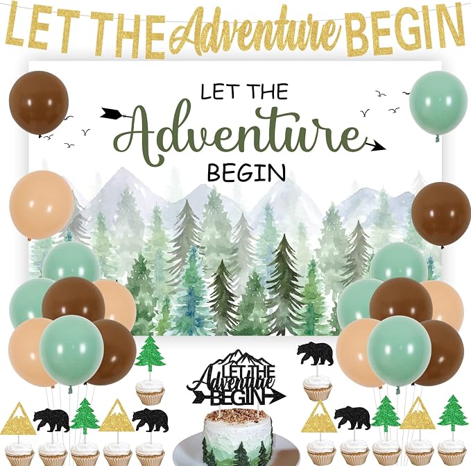 Amazon.com: Adventure Baby Shower Decorations - Let The Adventure Begin ...