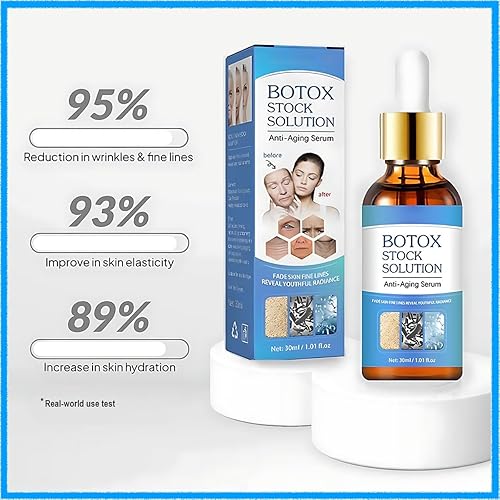 Miniatura 4 de Botox Stock Solution - Suero facial antienvejecimiento para mujeres, reduce las líneas finas y arrugas, nutre la piel, aumenta la producción de