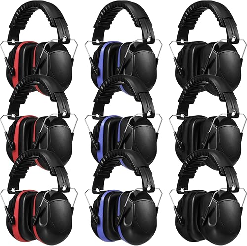 Miniatura 7 de Xuhal 9 orejeras de protección para los oídos, ajustable NRR 28dB reducción de ruido para disparar, cortar y cancelar el ruido