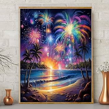 楽一番公式アカウント04様へ ペンダントヘッド　薔薇ダイヤモンド入り　ともやす作 Amazon.co.jp: LEADINTOP ダイヤモンドアート 花火 丸いビーズ