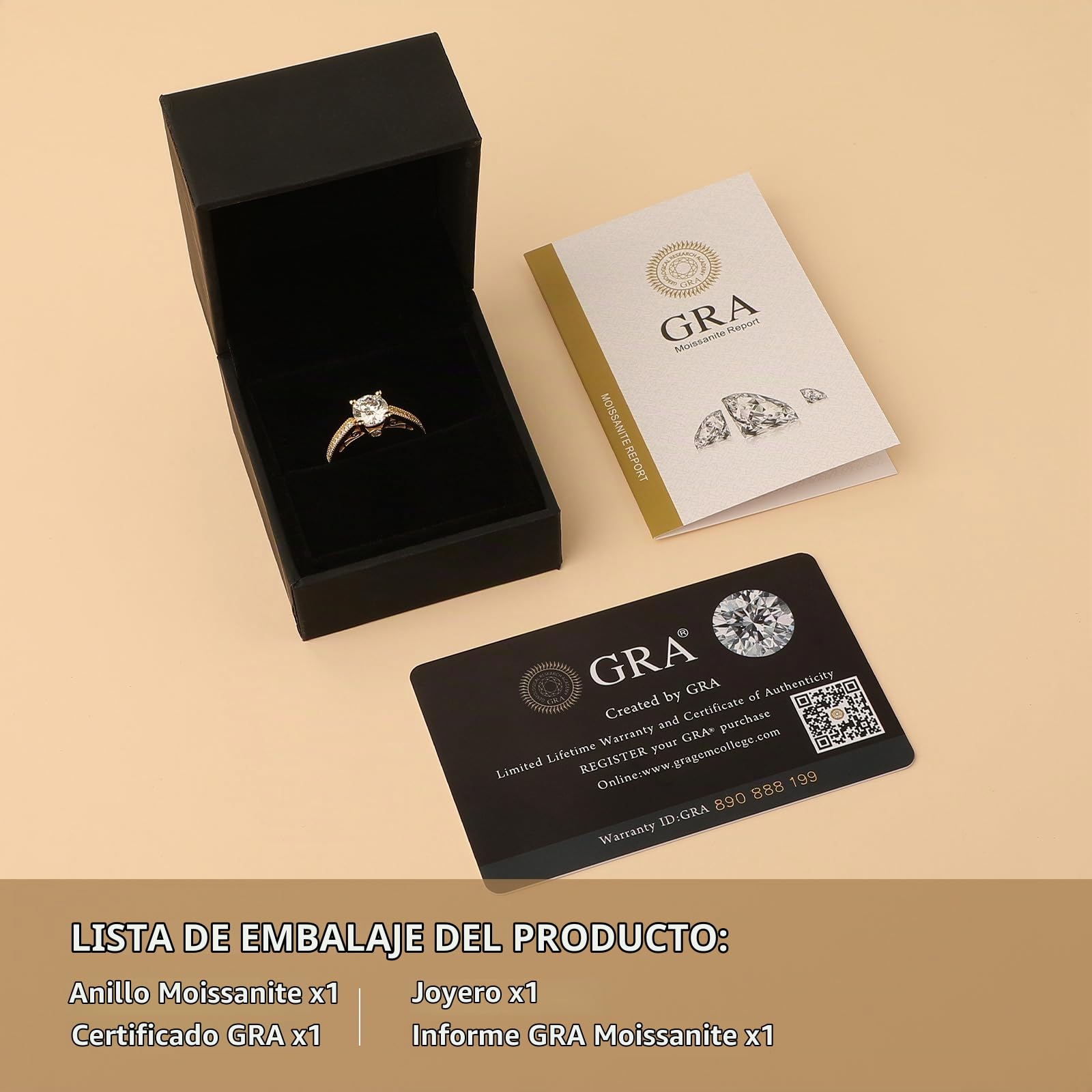 Jeulia Moissanita Anillo Clásico de Con Diamantes Con Corte Redondo Anillos Plata de Ley para Compromiso Aniversario Boda Navidad San Valentín