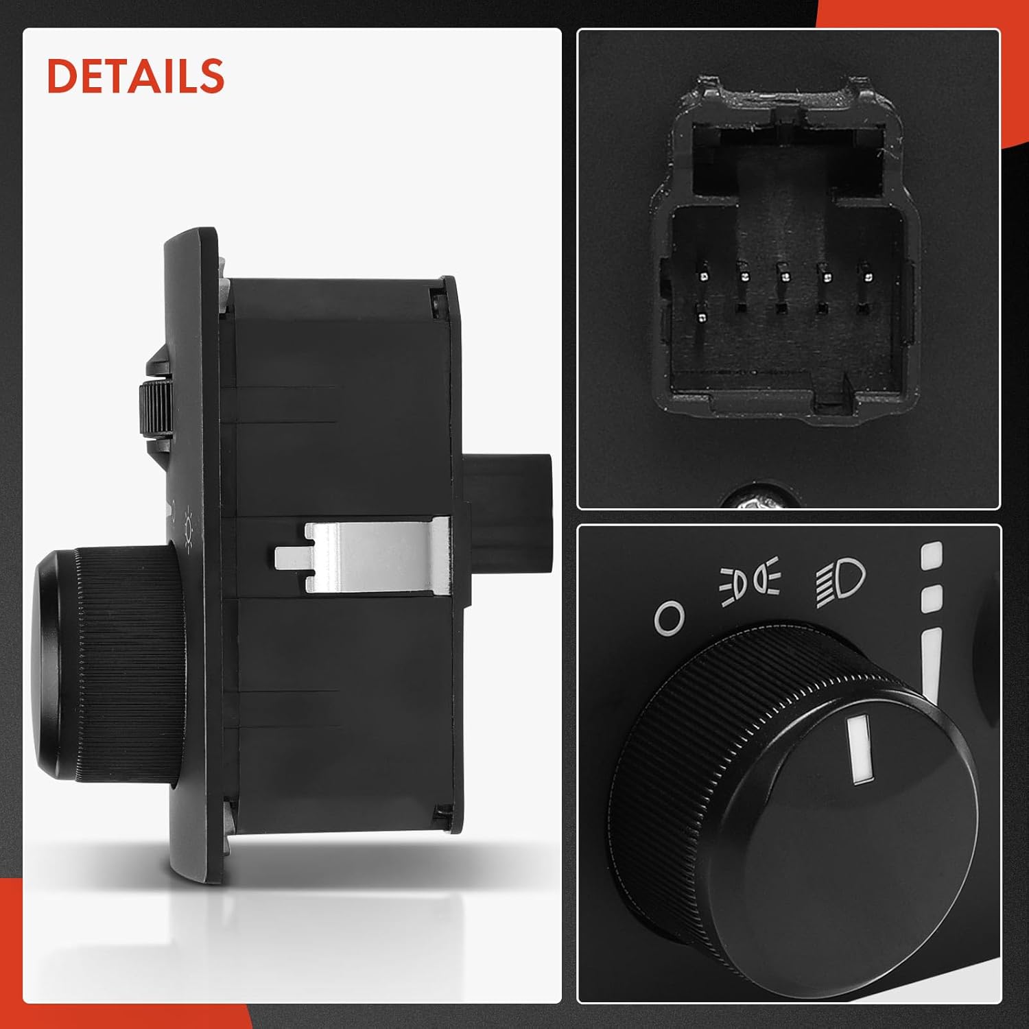 A-Premium Headlight Switch Instrument Panel Headlamp Dimmer Switch Compatible with Dodge Charger 2006-2012, Challenger 2008-2011, Magnum 2005-2008 & Chrysler 300 2005-2011 2013, Without Fog Lights