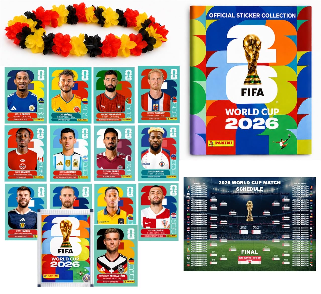 Set de iniciación XXL Fan Mundial 2026 – Pegatinas originales de Panini, 1 plan de juego (50 bolsas/350 pegatinas individuales) — view 9