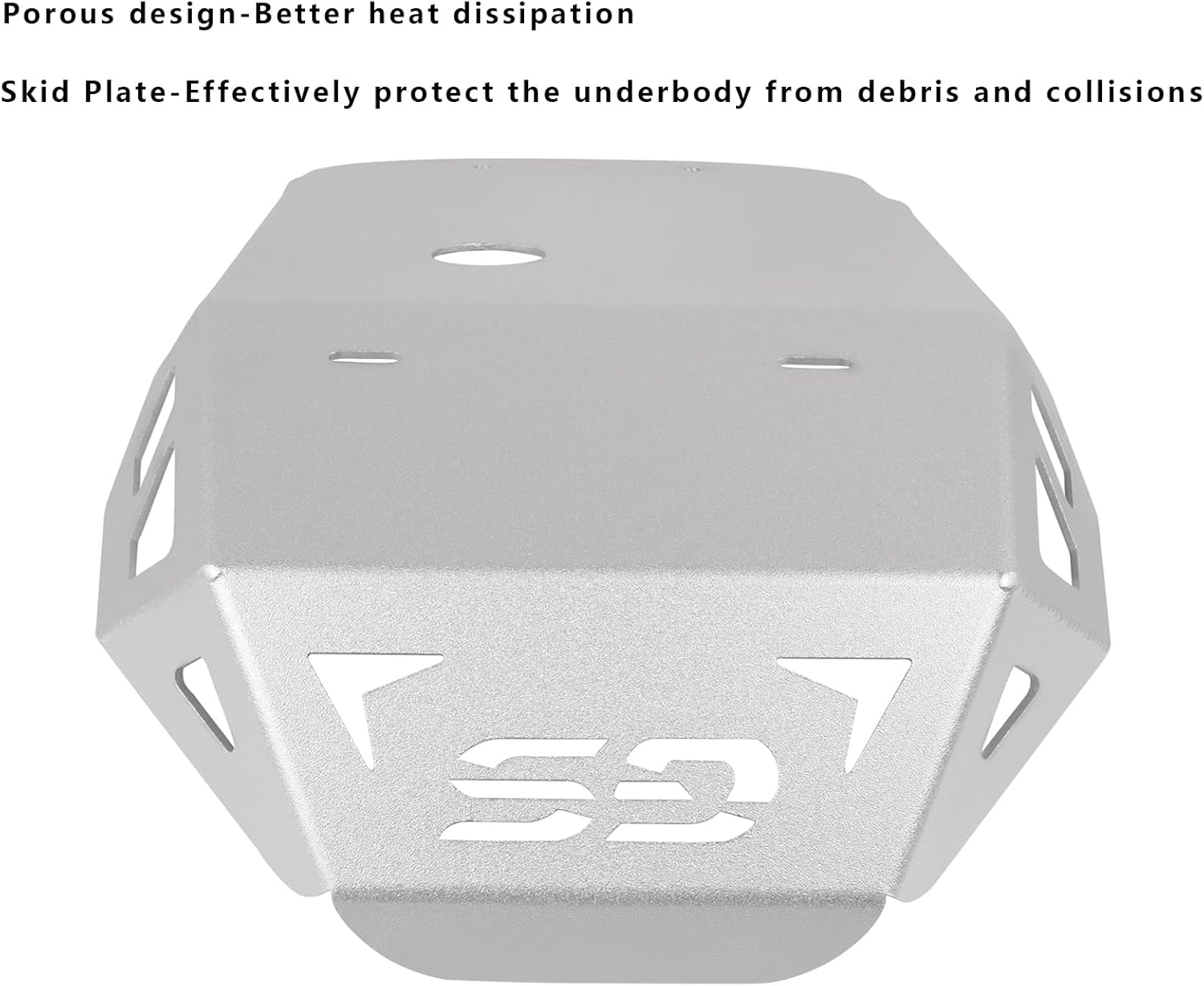 Worldmotop Chassis Engine Skid Plate Compatible with BMW F750GS F850GS 2018-2020 Motorcycle Skidplate Protective Frame Guard Cover (Sliver)