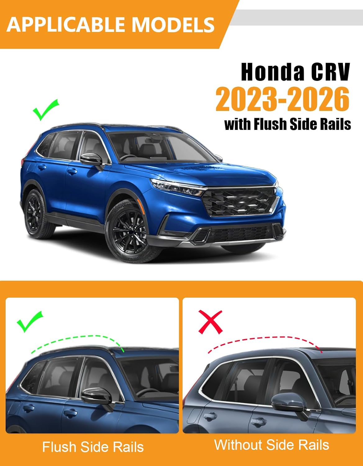 kinggeri 300lbs lockable roof rack cross bars fit for 2023-2026 honda crv cr-v & crv sport hybrid, heavy duty all aluminum crossbars rooftop cargo basket luggage kayak canoe snowboard bike compatible with 2023-2026 honda crv