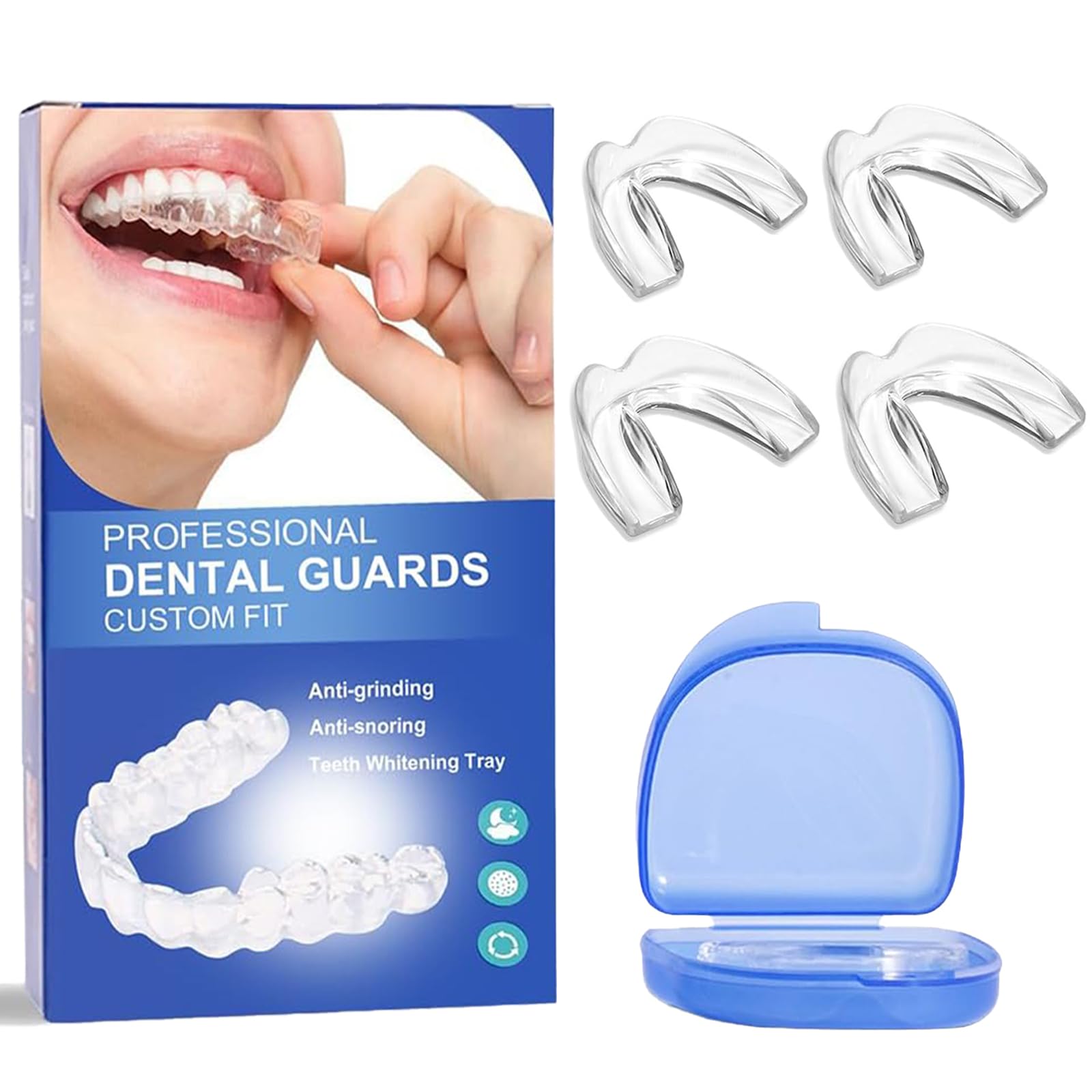 Ferma Russare Notte Dispositivo Anti Russamento In Silicone Blu Fermo Bocca Per 881682