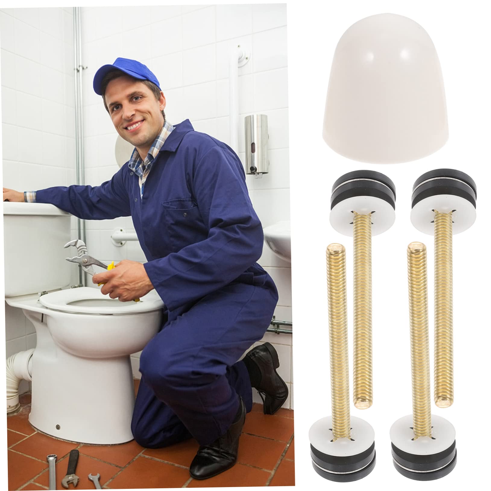 jojofuny 2sätze Toilettensitz Befestigungsset Universelle Toilet Bodenschrauben Rostfreies Material Installieren Für Standard-wcs Und Spülkästen