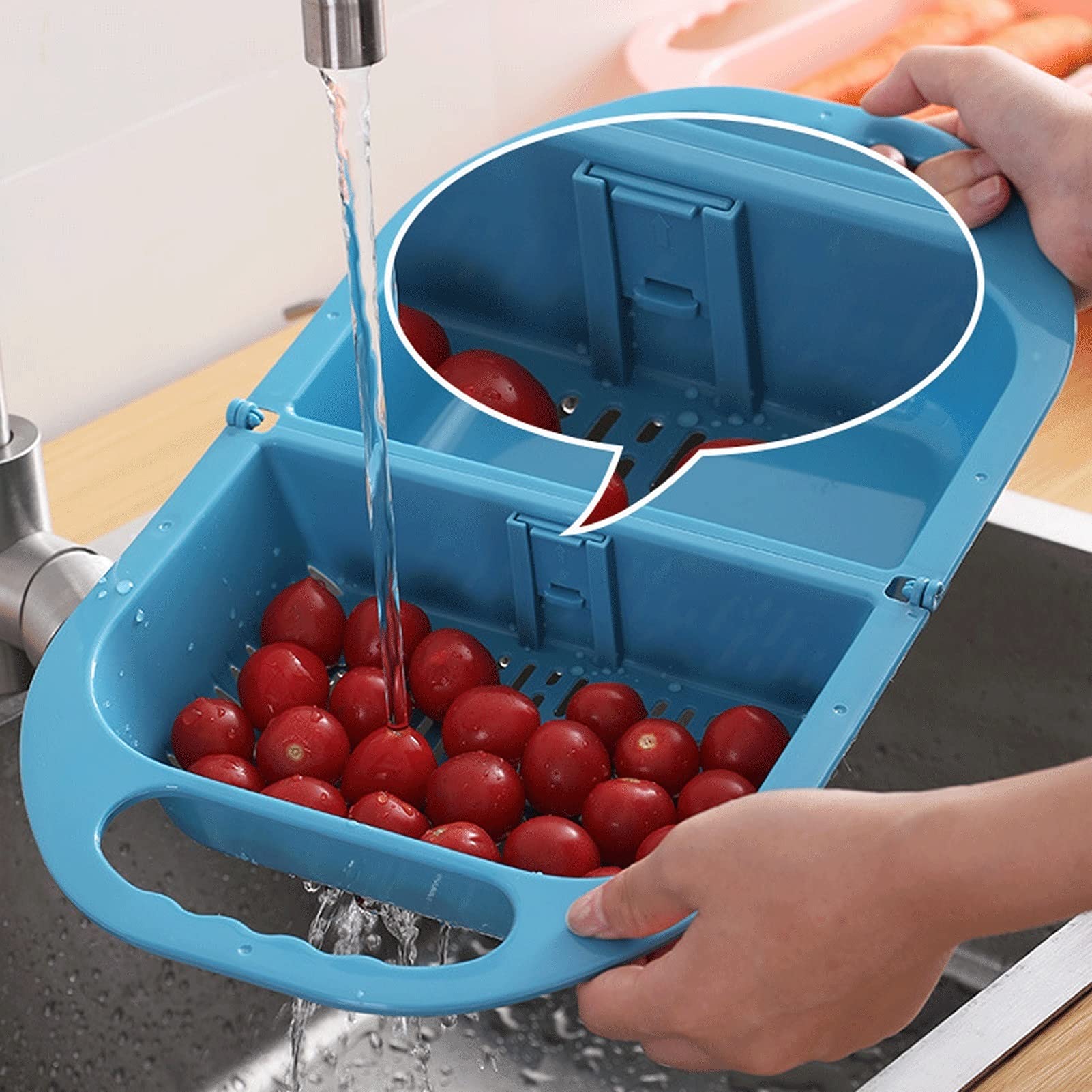 Colador, colador, colador, colador, colador, colador, colador, cesta de drenaje, cesta de drenaje plegable multifuncional, cesta de filtro de fregadero de plástico espesado, cesta de almacenamiento de