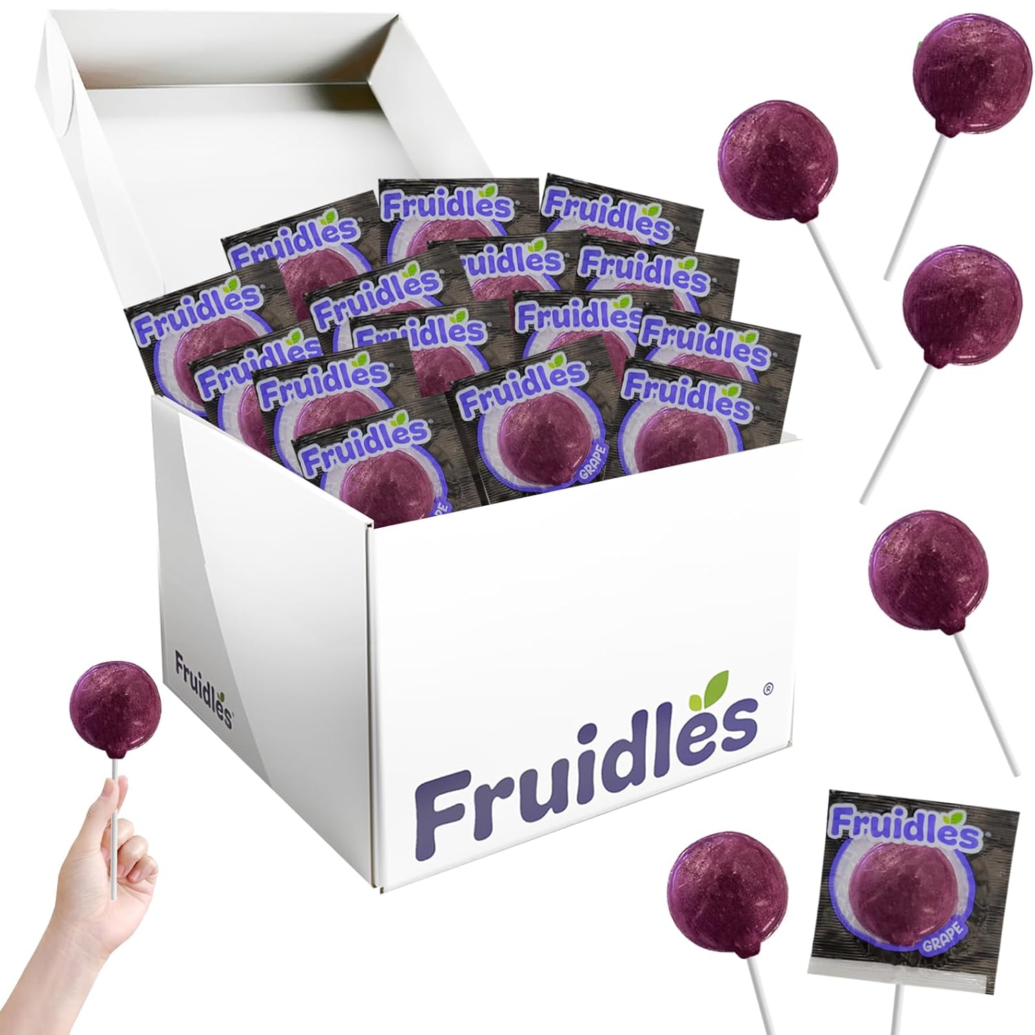 600 Grape Lollipops Candy Suckers for Kids, Perfect for Gifting, Parties, Events,10 Gram Lollipops (600-Pack)