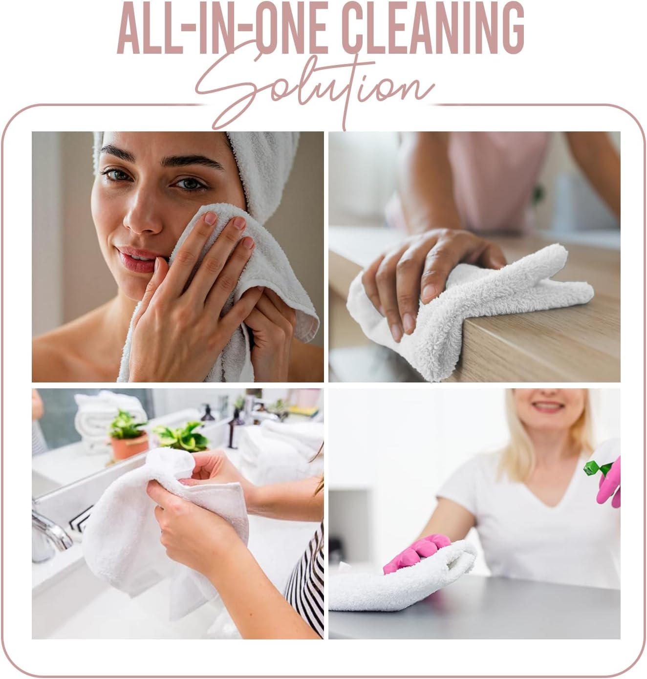 DAN RIVER 24 Pack Wash Cloths for Showering [12x12] - 100% Cotton Washcloths Premium Quality Flannel Face Cloths for Bathroom, Highly Absorbent and Soft Feel Wash Clothes, Dusty Pink - Image 7