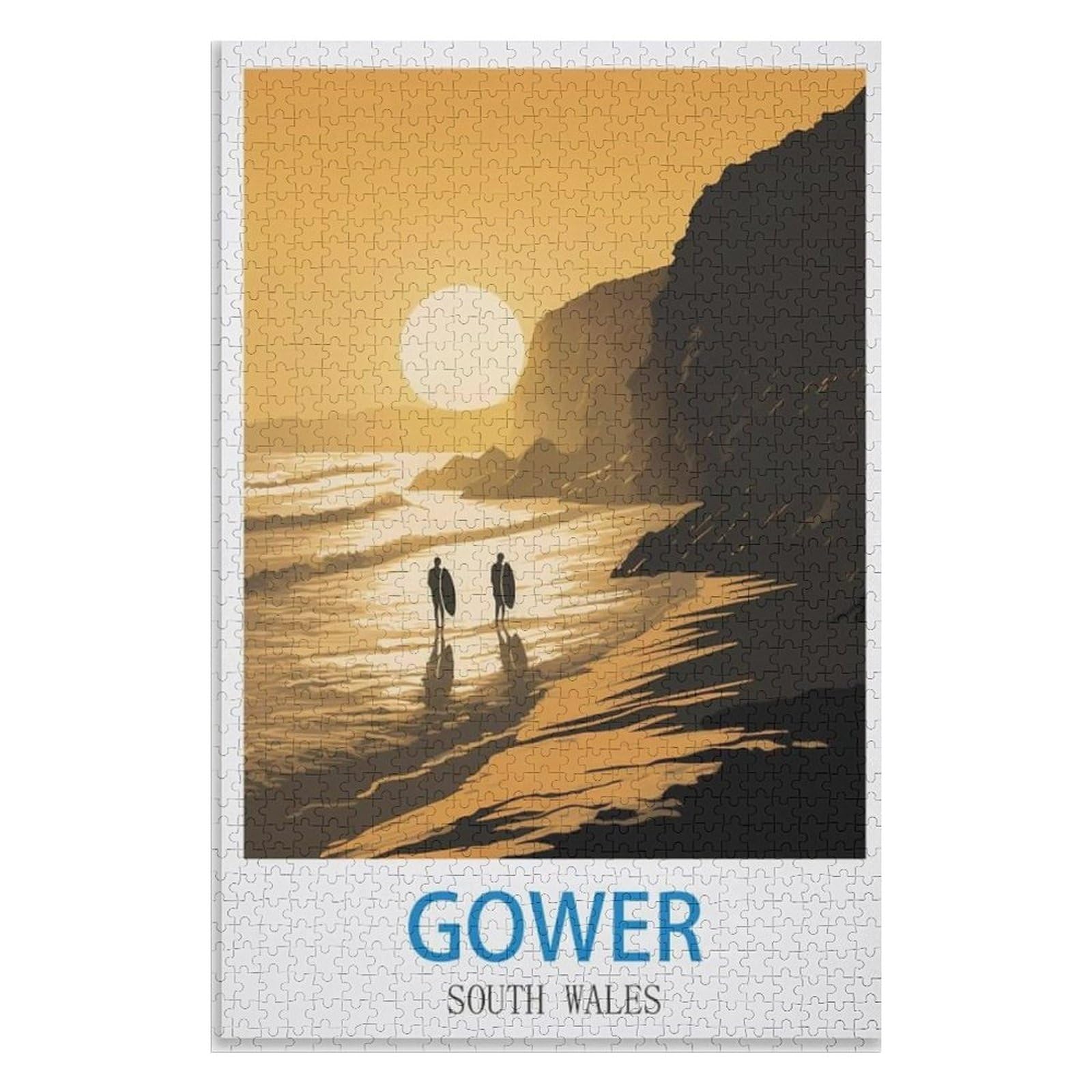 Gift puzzle games,Gower South Wales,Adults 1000 Piece Jigsaw Puzzle- Christmas,52x38,paper puzzle ,AA-671 — image 1