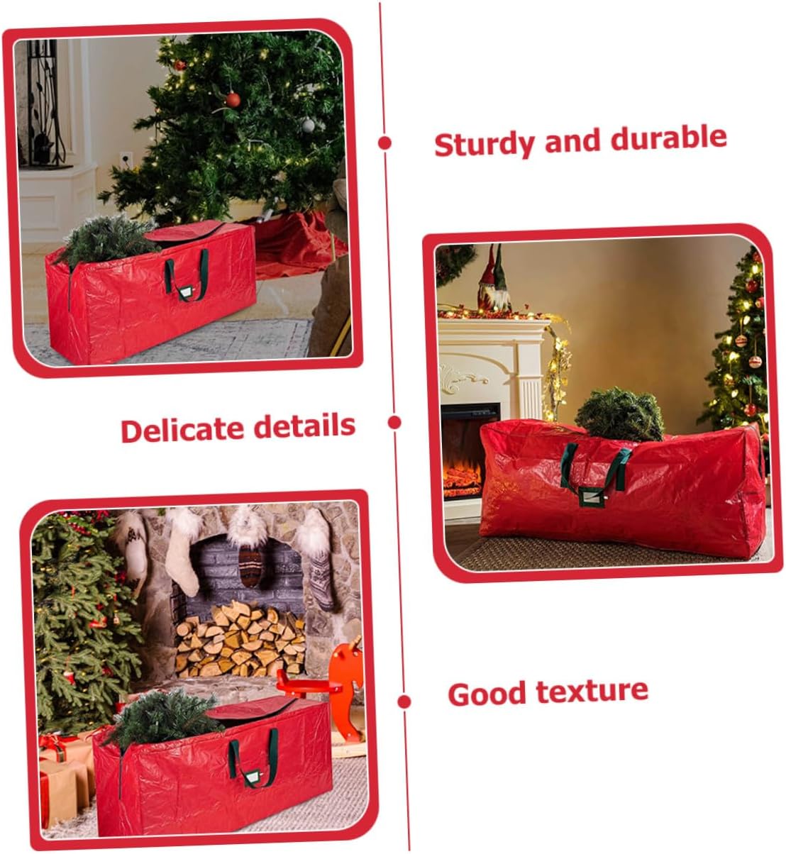 Waterproof Christmas Tree Storage Bag with Handles 165x38x76cm Dustproof Pouch Organizer for Artificial Xmas Tree Protection and Seasonal Storage