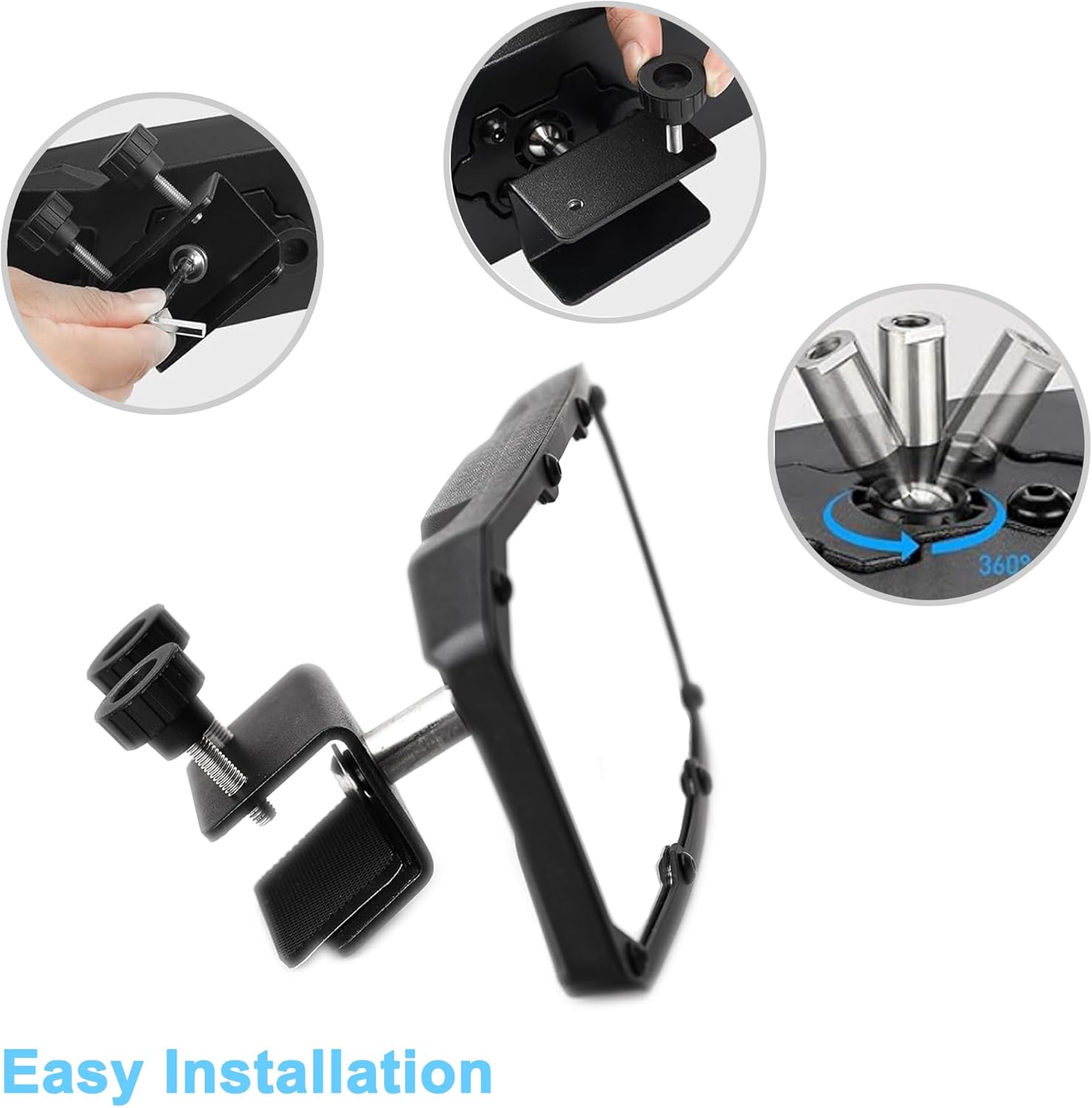 Rear View Boat Mirror 4.2"x11", Universal Marine Mirrors,Wide-angle Convex Rear View Mirror Fit for Ski Boat Pontoon Yacht Boat Sports Crew Surfing,Can be used for circular and square tubes