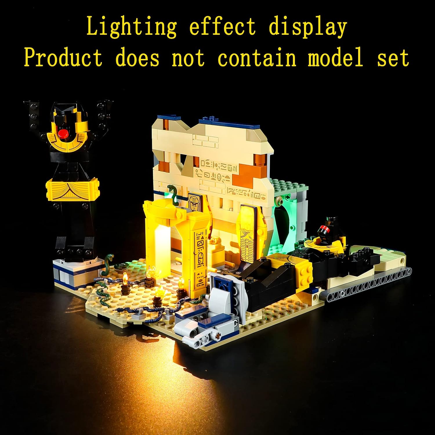 GEAMENT LED Light Kit Compatible with Lego Escape from The Lost Tomb - for Indiana Jones 77013 Model Set (Model Set Not Included)