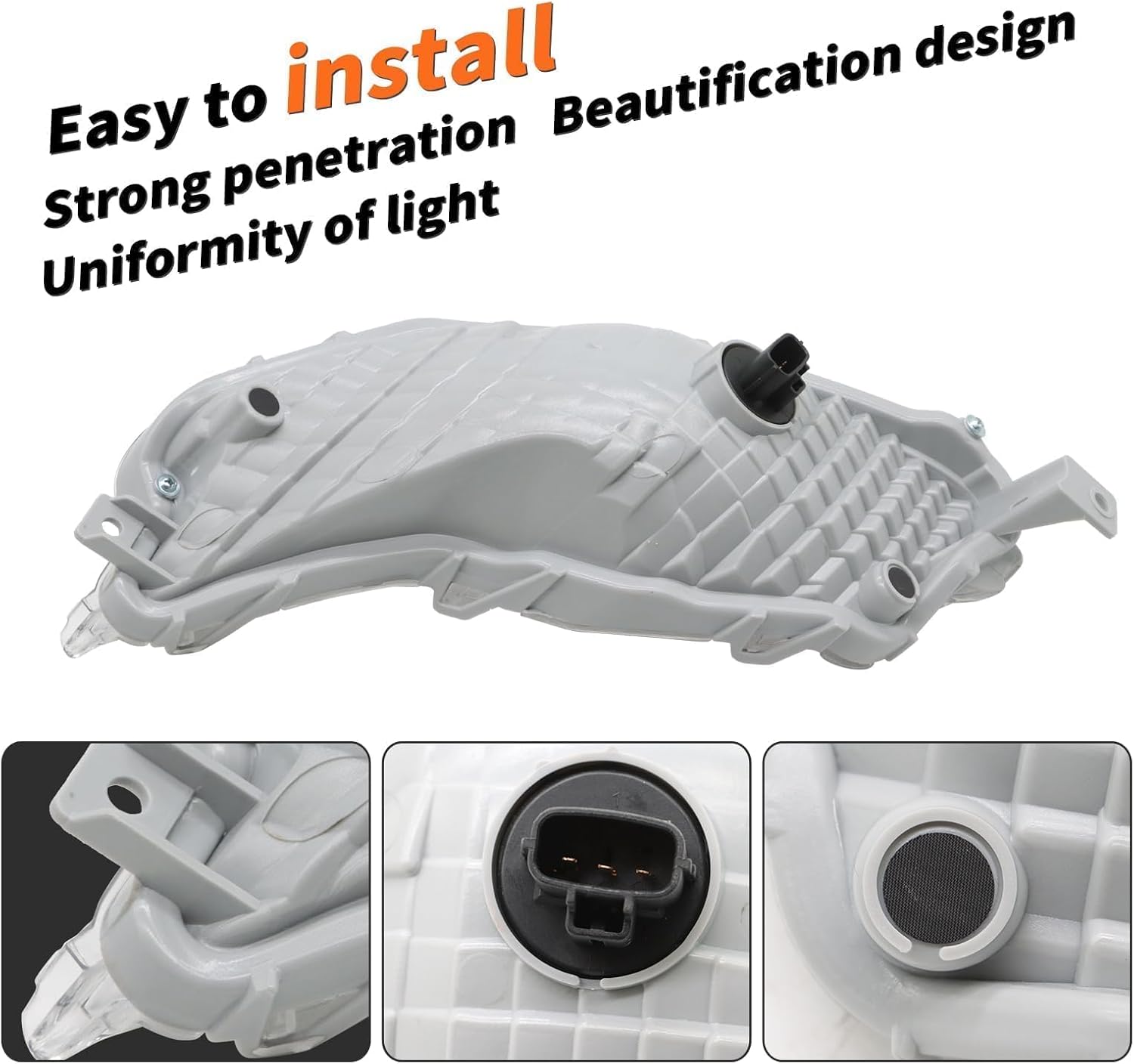 Pair Halogen Fog Light Assembly Compatible with Camry LE SE 2015 2016 2017 Front Fog Lamps with Bulbs Driver & Passenger Side 81510-06050/81520-06050/ TO2531153/ TO2530153