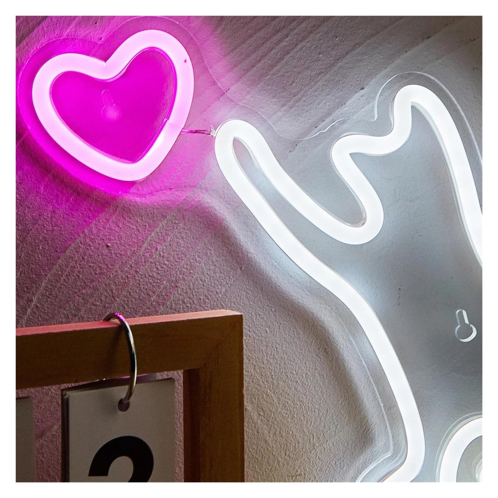 XENITE Luces Art Decoration Christmas Letrero De Neón LED Con Forma De Gato, Luz Alimentada Por USB, Arte De Pared Para Sala De Juegos, Decoración De Pared Para El Hogar, Habitación De Niños